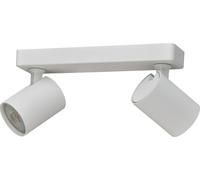 Oktaplex, foco empotrado de techo de 2 luces, casquillo GU10, lámpara de techo LED, barra de focos pivotante, 230V, color blanco