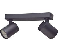 Oktaplex, foco empotrado de techo de 2 luces, casquillo GU10, lámpara de techo LED, barra de focos pivotante, 230V, color