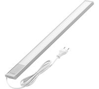 Oktaplex: Foco LED empotrable, aluminio plano con interruptor, 57,5 cm, 3000K (blanco cálido)