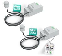 Oktaplex Jana - Juego de 2 Detectores de Movimiento Integrados para Exterior, Color Blanco