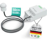 Oktaplex Jana: Sensor de movimiento para exteriores, infrarrojo, de empotrar, con alcance de 360° y 8 metros, IP65, 230V, color blanco. Kit de actualización con sensor PIR