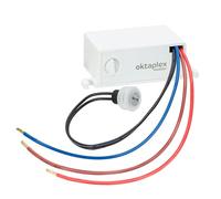 Oktaplex: Sensor de luz ambiental para instalación, grado de protección IP65, umbral de luz ambiental ajustable, interruptor de luz ambiental, 230V, apto para LED