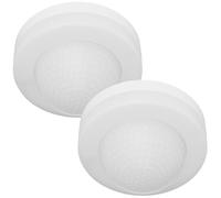 Oktaplex Jim - Juego de 2 detectores de movimiento para techo, 360 grados | Sensor PIR de 10 m, sensor de movimiento para interiores, color blanco, apto para LED