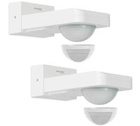 Oktaplex - Juego de 2 detectores de movimiento para tea, color blanco | Sensor de movimiento orientable de 360 grados, 9 m, IP65, 230 V, para techo y pared