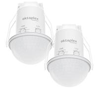 Oktaplex Kim Juego de 2 Sensores de Movimiento de 360 Grados para Empotrar en Techo IP54