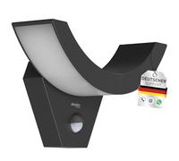 Oktaplex lighting Aplique Pared Exterior con Detector de Movimiento IP54 10W 750lm 3000K Blanco Cálido Lampara de Pared Antracita - Lima Motion