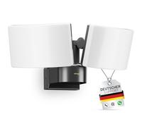 Oktaplex Lighting Cali Dos Foco de LED, para exterior, 40 W, de 2 cabezas, IP65, 3000 K blanco cálido, antracita