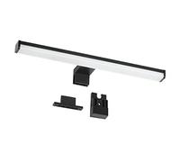 Oktaplex Nusa lámpara LED de espejo negra 40 cm IP44 3 en 1 | 8 W blanco neutro 4000 K, 570 lm, aplique luminoso para baño