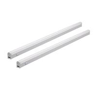 Oktaplex Riga Conjunto de 2 luces LED para montaje bajo gabinete, 84 cm, luz neutral blanca 4000K, tira de LED 230V 1270 lúmenes con interruptor, ampliable, luz bajo gabinete de cocina 12,7 W