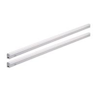 Oktaplex Riga Conjunto de 2 luces LED para montaje bajo gabinete de cocina, luz neutral blanca 4000K, 114 cm, tira de LED 230V ampliable, iluminación bajo gabinete 1630 lúmenes 18 W con interruptor