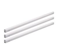 Oktaplex Riga Conjunto de 3 luces LED para montaje bajo gabinete de cocina, 114 cm, luz neutral blanca 4000K, tira de LED ampliable, iluminación de bajo gabinete 1630 lúmenes 18 W 230V con interruptor