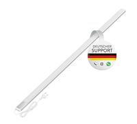 Oktaplex Riva - Lámpara LED para bajo encimera (117,5 cm, luz blanca cálida | 3000 K, 1380 lm, 17,5 W, 230 V, con interruptor, barra de luz plateada