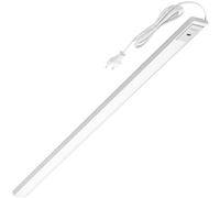 Oktaplex Riva LED Undermount Light 90cm Regulable Blanco Neutro 760LM Iluminación Plana Cocina con Sensor, Lámpara Base Armario 9.9W, Plata
