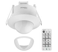 Sensor de presencia Oktaplex, instalación empotrada, infrarrojos, detección de movimiento de 360°, para interior, 230V, color blanco, compatible con LED