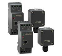 Oktaplex Set de 2 EDI Interruptor crepuscular riel Sombrero 35mm 230V Externo Sensor crepuscular IP65 Exterior Antracita