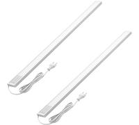 Oktaplex set de 2 Riva luz bajo armario cocina LED plana blanco cálido 90cm 1110lm luz de cocina con interruptor 15W 230V luz bajo armario plata