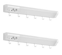 Oktaplex set de 2 Talin lámpara bajo armario cocina con zócalo 76cm 230V iluminación cocina LED blanco cálido 3000 Kelvin 1635 lumen 14,8W con interruptor blanco