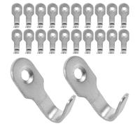OKUMEYR 40 Piezas Ganchos de Pared Mini de Acero Inoxidable en Forma J para Colgar Toallas y Llaves en Cocina o Cuarto de Servicio, Adhesivos y Resistentes
