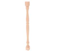 OKUMEYR Balaustres De Madera Maciza Para Cerca y Escalera, Postes De Gabinete Sin Pintar, Con Soporte De Madera, Para Decoración Del Hogar y Muebles De Interior