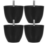 OKUMEYR Patas de Muebles 4 Piezas Redondas Ajustables M8x20 de plástico para Armario y Silla, Uso doméstico, protección y Estabilidad del Suelo