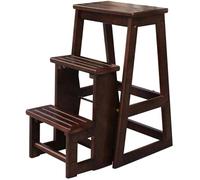 OKUOKA Taburete de Escalera Plegable Taburetes de pie de Madera de 3 Pasos Escalera de Tijera para Adultos Banco de Zapatos portátil Estante de Flores, Baño de Cocina Interior (Color : C)