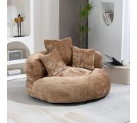 okwish: Cama plegable con 3 almohadas, sofá esquinero tipo "Lazy Sofa" para uso interior y exterior, sillón de relax para dormitorio, oficina. Cama tapizada, sofá
