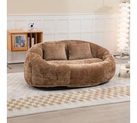 okwish: Cama plegable, sillón tipo saco con 2 cojines, sillón de relax con relleno grueso, cama con estructura de esquina, sofá reclinable extra ancho para adultos y niños, cama tapizada, mesa de cent