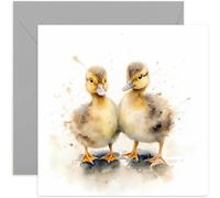 Old English Co. - Tarjeta de felicitación de cumpleaños con diseño de patitos de acuarela para cumpleaños, bonita tarjeta de cumpleaños para mamá, abuela, ella, tarjeta artística de vida silvestre