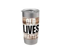 Old Lives Matter Fathers day 2025 Vaso térmico de acero inoxidable de doble pared