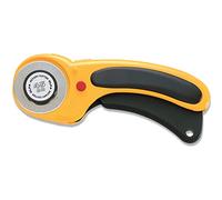 Olfa – Cúter rotativo RTY-2/DX – Cuchilla 45 mm, botón de bloqueo, mango ergonómico antideslizante