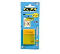 Olfa KB - Pack de 25 cuchillas de 6 x 0,3 mm para cúter AK-1 y SC-1