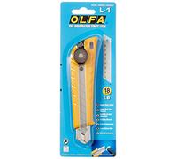 Olfa Cúter L-1 Cuchilla rompible de 18 mm bloqueo manual