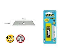 Olfa Pack 5 Cuchillas SKB-2/5B para Cutter Cortador de Seguridad - Cuchilla Fracturable
