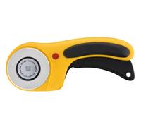 Olfa RTY/DX - Cúter rotativo con cuchilla de 60 mm, botón de bloqueo, y mango ergonómico antideslizante