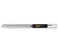 Olfa Cúter SVR-1 – Bloqueo automático, Mango acero inoxidable, Cuchilla 9 mm