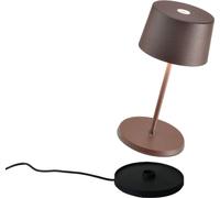 Olivia Pro Mini, lámpara de mesa Corten-LED, recargable y con regulador de intensidad