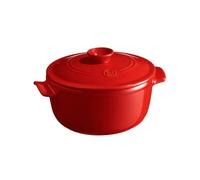 Olla 22 cm, 2,5 l, rojo, cerámica, Emile Henry