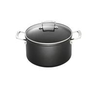 Le Creuset Olla 51111240010502 – Aluminio antiadherente, 24 cm con tapa, apta para inducción – Negro
