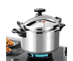 Olla a presión de 3 litros para cocina y catering, ollas a presión de aleación de aluminio con válvula segura, cubierta de bloqueo de pinza de doble cara, olla de conservas para la mayoría de tipos de