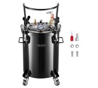 Olla a presión VEVOR para pintura en spray, 15L/3,75 galones, presión ajustable de 60 psi, olla a presión de acero con pistola de pulverización, mangueras, manómetro, para decoración del hogar y pintu