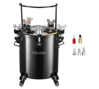 Olla a presión VEVOR para pintura en spray, 15L/3,75 galones, presión ajustable de 60 psi, olla a presión de acero con pistola de pulverización, mangueras, manómetro, para decoración del hogar y pintu