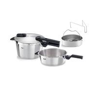 Olla a presión VITAQUICK PREMIUM 2,5 l + 4,5 l, juego de 2 piezas, con inserto para vapor, Fissler