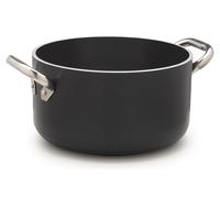 Olla Agnelli AL Black ALSA2104SSPI20, de aluminio, con un diámetro de 20 cm, apta para cocinas de inducción y con revestimiento antiadherente