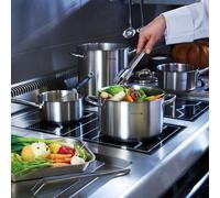 Olla Alta de Acero Inoxidable 18/10 De Buyer con Base Difusora para Inducción, 20-36 cm, Ideal para Cocina Profesional 36 cm