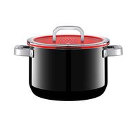 Olla Alta FusionTec de WMF, Cocotte Hecha de Hierro Fundido Natural con Revestimiento Porcelánico, Antiadherente y Resistente, para Cocinar de Forma Saludable y Eficiente