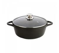 Olla Aluminio fundido 20cm 2L Cazuela alta Valira 4140/25 | Adecuado para todos los fuegos incluida inducción, Gas, todos los fuegos, CAZ. ALTA 20, Negro Medium