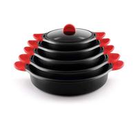 Olla Aluminio fundido 24cm Cacerola baja Castey baja 24cm | Adecuado para Inducción y todo tipo de cocinas, Negro Medium