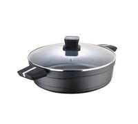 Olla baja de aluminio fundido ind con tapa bistro grey ø28 x 8 cm