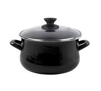 Olla black tapa vidrio 28 cm