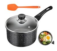 Olla de 16 cm, cacerola con mango, juego de sartenes para salsas con tapa, olla pequeña, olla antiadherente, olla de leche, olla multiusos para inducción, sartén antiadherente para todo tipo de fuegos